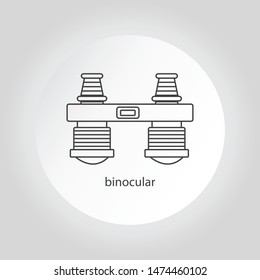  Binoculars concept line icon. Simple element illustration. Binoculars concept outline symbol design.