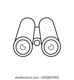 binoculars concept line icon. Simple element illustration.binoculars concept outline symbol design.
