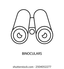 Fernglas Concept Line Icon. Einfaches Element illustration.binoculars Konzept umreißen Symbol-Design.