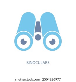 binoculars concept line icon. Simple element illustration.binoculars concept outline symbol design.