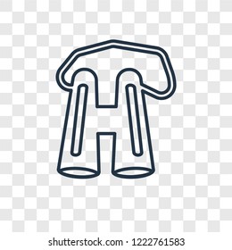 Binoculars concept vector linear icon isolated on transparent background, Binoculars concept transparency concept in outline style