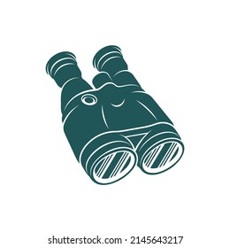 Vector de diseño de binoculares. Símbolo de icono. Ilustración de plantilla