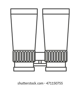 binoculars device isolated icon vector illustration design