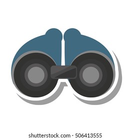 binoculars device isolated icon vector illustration design
