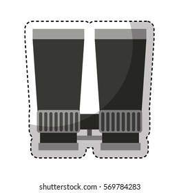 binoculars device isolated icon vector illustration design