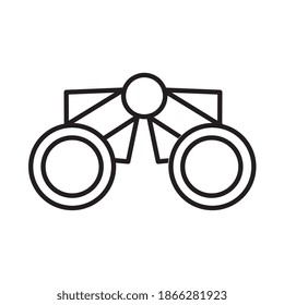 diseño de ilustraciones vectoriales del estilo de línea de dispositivo binocular