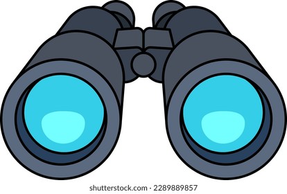 Estilo de contorno coloreado de elementos binoculares