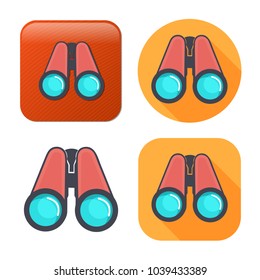 Binoculars Explorer Find Icon - Vision Symbol - Zoom Icon