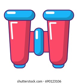 Binoculars explorer icon. Cartoon illustration of binoculars explorer vector icon for web design
