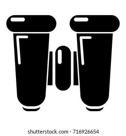 Binoculars explorer icon . Simple illustration of binoculars explorer vector icon for web design isolated on white background