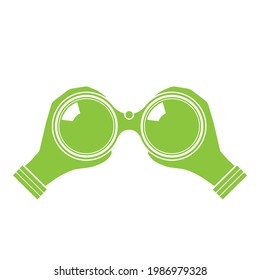 binoculars exploring nature - logo template
