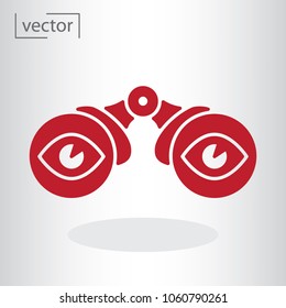 binoculars eyes icon vector