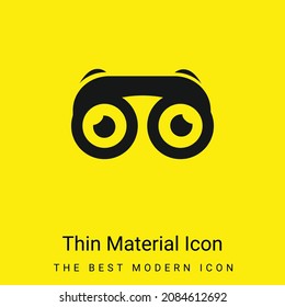 Binoculars With Eyes minimal bright yellow material icon
