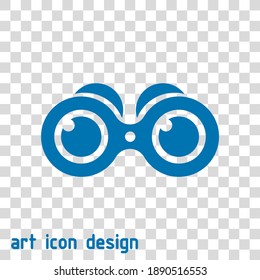 binoculars eyes vector icon on an abstract background