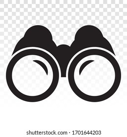 Binoculars field glasses vector flat icon on a transparent background.