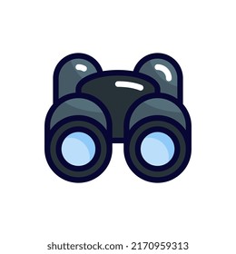 binoculars filled line style icon. vector illustration for graphic design, website, app. EPS 10