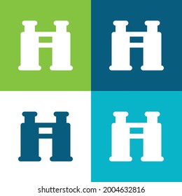 Binoculars Flat four color minimal icon set