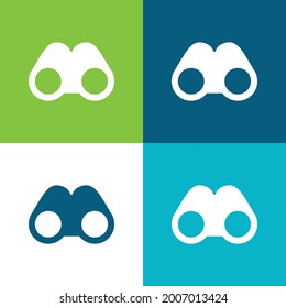 Binoculars Flat four color minimal icon set