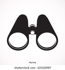 Binoculars flat icon 