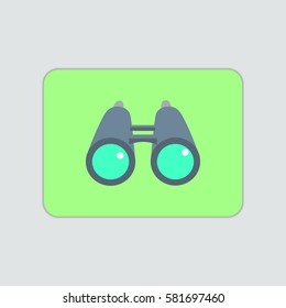 Binoculars  flat icon illustration isolated vector sign symbol