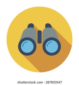 Binoculars. Flat icon for mobile and web applications. Vector illustration.