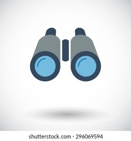 Binoculars. Flat icon for mobile and web applications. Vector illustration.