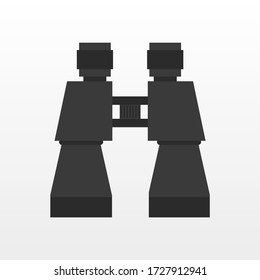 Binoculars flat icon, symbol and vector. Can be used for web, print and mobile