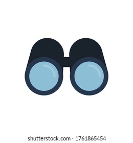 Binoculars flat, icon, vector illustration isolated on white background