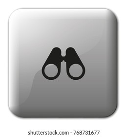 Binoculars flat vector icon.