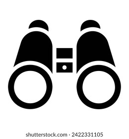 binoculares Icono de glifo Fondo blanco