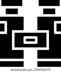 Icono de glifo de binoculares - Icono único, vector