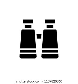 binoculars in glyph style icon vector