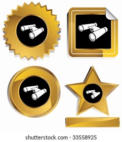 binoculars gold frame