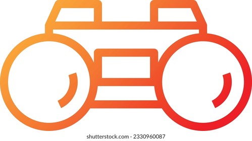 Binoculars Gradient Icon - Single Icon, Vector