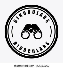 binoculars graphic design , vector illustration