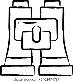 Binoculars hand drawn vector illustration