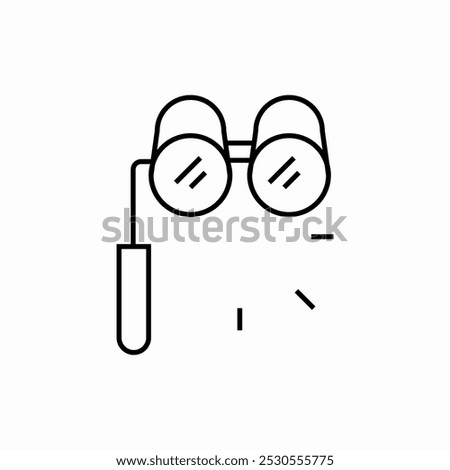binoculars handle icon sign vector