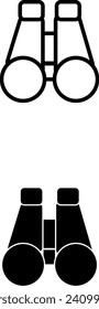 binoculars hike items icon black and white miscellaneous