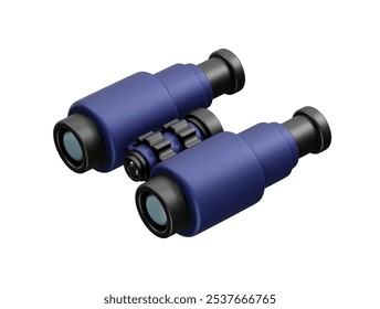 Binoculars icon 3d rendered illustration.