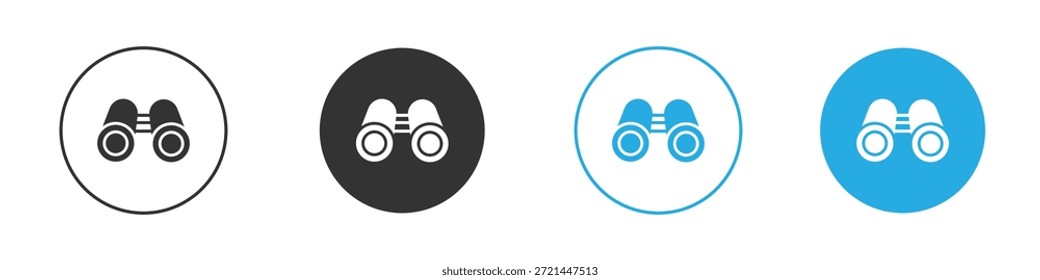Ícone binóculos para design de aplicativo e web. Ilustração de elemento simples.