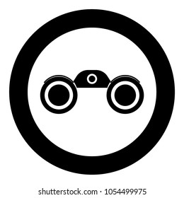 Binoculars  icon black color in circle or round