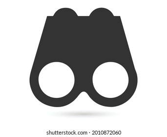 binoculars icon. black on a white background.