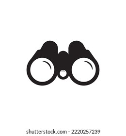 Binoculars Icon. Black On White Background.