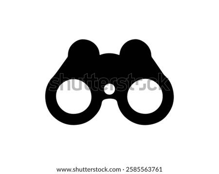 Binoculars icon. Black Binoculars icon on white background. Vector illustration