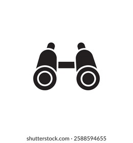 binoculars icon black and white vector outline sign