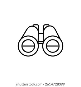 binoculars icon black and white vector sign