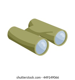Binoculars icon in cartoon style isolated on white background. Device for vision symbol