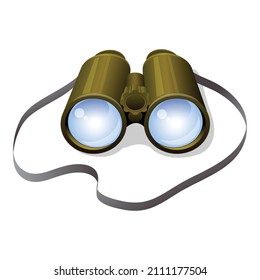 Binoculars icon cartoon vector. Optical equipment. Spy technology