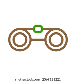 Binoculars icon. Concept of discovery, exploration, and observation.