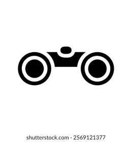 Binoculars icon. Concept of discovery, exploration, and observation.